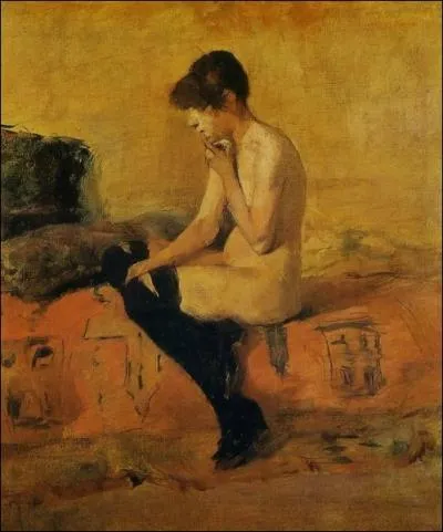 Femme assise sur un divan