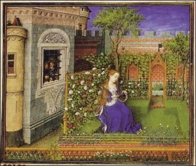 - des banquettes gazonnes sur des (... ) herbus, en forme de crneaux ou de fleur de lis.