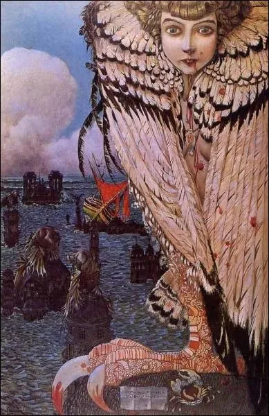 Quel peintre symboliste niois, dont l'oeuvre proche de l'Art Nouveau n'a t dcouverte qu'aprs son dcs (1883-1971), a ralis La sirne repue, en 1905 ?