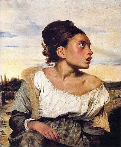 Quel grand peintre romantique franais a peint L'orpheline au cimetire, en 1824 ?