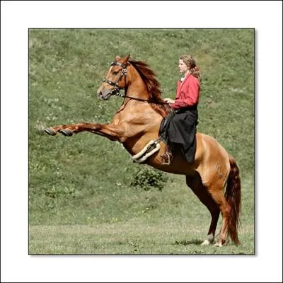 Comment monte cette jeune fille ?