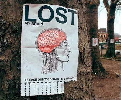 Quel est l'tat d'esprit de celui qui a mis l'affiche ?