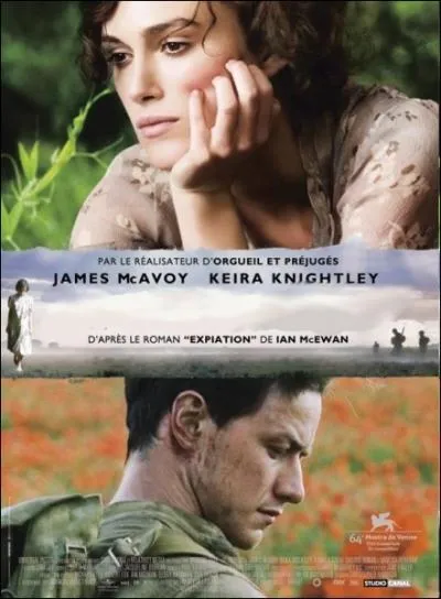 Film britanno-franais dramatique de Joe Wright de 2007 avec Keira Knightley, James McAvoy, Vanessa Redgrave ... .