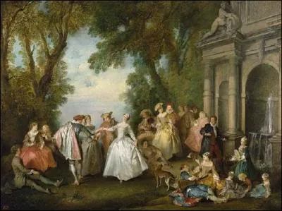 Danse entre le pavillon et la fontaine, 1732