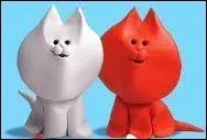 Les hros sont deux chats en pte  modeler.