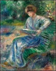 Qui a peint  Femme lisant sur un banc  ?
