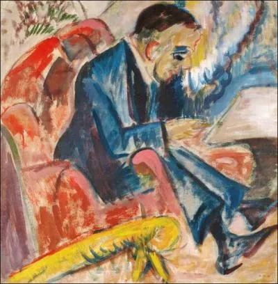 Qui a peint  Homme tant assis sur le banc du parc  ?