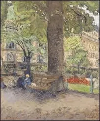 Qui a peint  Le banc dans le parc Vintimille  ?