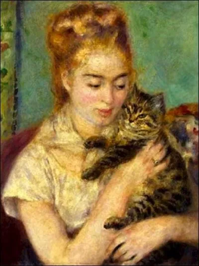 Ce tableau,  la Fille au chat , est sign de :