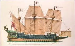 Prsent en 1600 de la mer noire  la mditerrane, dsigne un navire  plusieurs ponts. Il possde trois  quatre mats, c'est :