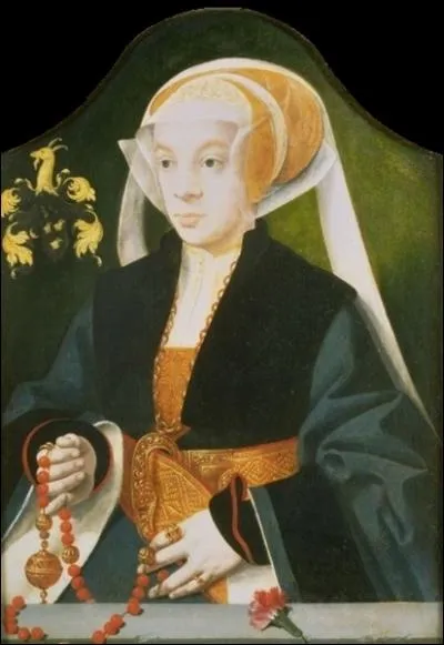 Observez bien ce que tient cette femme de la Renaissance dans sa main droite. Il s'agit d'un bijou finement ciselé servant à parfumer l'air ou encore de talisman.