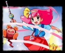 Une jeune fille qui tourbillonne pour se transformer ...