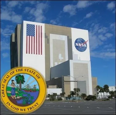 Etat situ sur la cte Sud-Est du golfe des tats-Unis, o est implant le site de lancement d'engins spatiaux de Cap Canaveral ... .