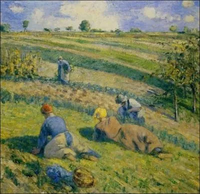 Quel clbre peintre impressionniste est l'auteur des   Sarcleurs dans les champs  Pontoise   ?