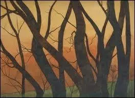 Qui a peint  Sous-bois au coucher du soleil  ?