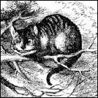 Au  Pays des merveilles , Alice croise un chat souriant :