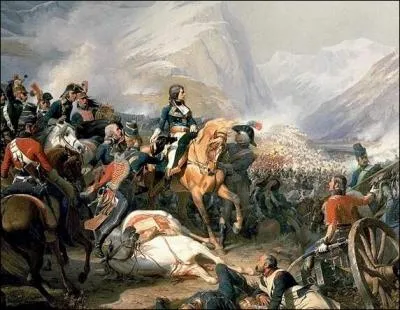 Henri Flix Emmanuel Philippoteaux, dans ce tableau, peint la victoire in extremis du 14 janvier 1797, dans la bataille de...