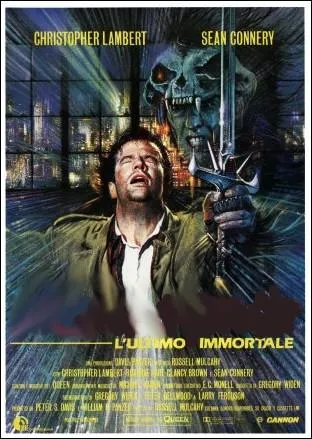 Film amricano-britannique de Russell Mulcahy de 1986 avec Christophe Lambert, Sean Connery, Roxanne Hart ... .