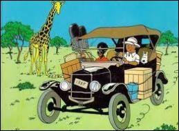 Dans quel album Tintin croise-t-il une girafe au cours d'un safari ?