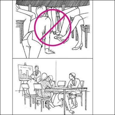 Quelle est la techique reprsente sur cette image pour sortir d'une runion ennuyante sans se faire remarquer ?