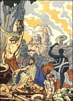 Un festin carthaginois.  Ils s'allongeaient sur les coussins, ils mangeaient accroupis autour de grands plateaux, ou bien couchs sur le ventre. Ils se rassasiaient . Qui est l'auteur de Salammb ?
