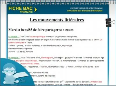 Selon vous, auquel de ces mouvements littraires Flaubert se rattache-t-il ?
