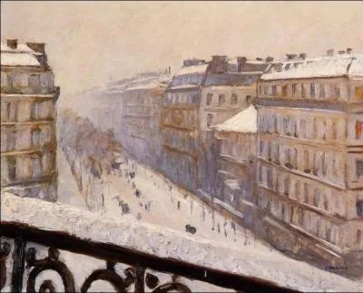 Qui a peint  Boulevard Haussmann, effet de neige  ?