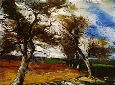 Qui a peint  Paysage aux grands arbres  l'automne  ?