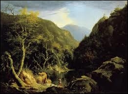 Quel peintre américain considéré comme le fondateur de la Hudson River School est l'auteur de la toile  Automne aux montagnes Catskill  ?