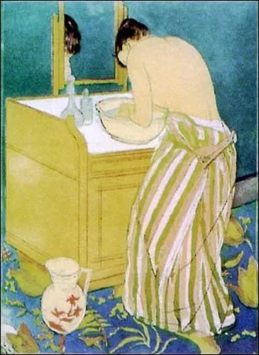Femme  sa toilette