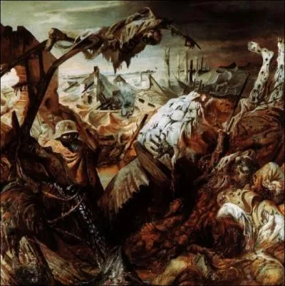   La tranche   fait partie d'un triptyque intitul   La guerre   peint en 1923 par l'artiste allemand Otto Dix. Cette toile est considre comme une oeuvre majeure de quel mouvement ?