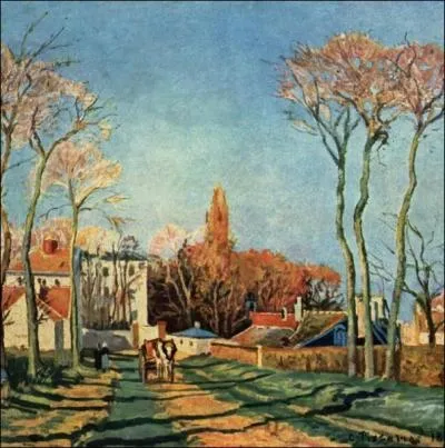 A quel mouvement doit tre attribu ce tableau de mon peintre prfr Camille Pissarro, oeuvre excute en 1872 et intitule   Entre du village de Voisins   ?