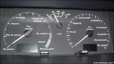 Que risquez-vous d'aprs le cadran  Ton permis  si vous tes dans les zones  Adonf  de  ton moulin  et  120 en euros ?