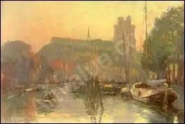 Qui a peint  La cathdrale et le canal de Dordrecht  ?