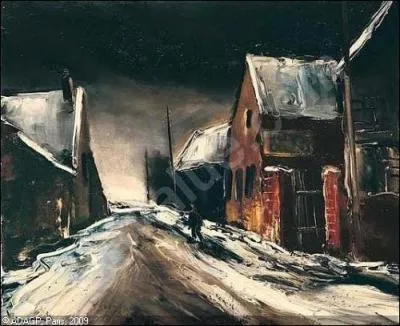 Qui a peint Rue de village sous la neige ?