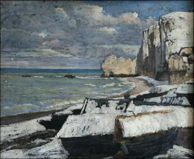 Qui a peint Plage d'Etretat par temps de neige ?