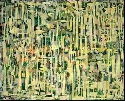 Les hautes Herbes, 1951 par un peintre et un graveur belge, n en 1927, qui runit dans son uvre expressionnisme et surralisme.