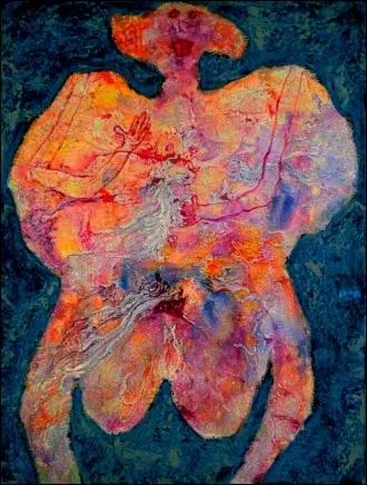 L'arbre de fluides, 1950 par un peintre franais (1901-1985), premier thoricien de l'art brut.