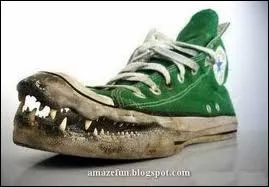 Quelle est la marque de cette godasse customise en crocodile ?