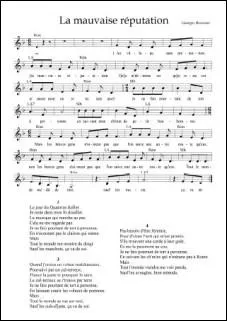 Qui chante  La Mauvaise Rputation  ?
