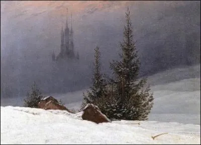 Qui a peint  Paysage d'hiver avec glise  ?