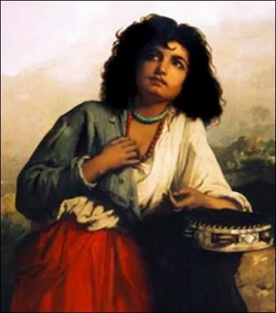 La Gitane au tambourin, 1870