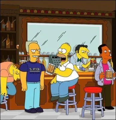 Quand Homer a besoin d'un petit remontant (c'est-à-dire très souvent), il passe voir ses amis à la taverne de...