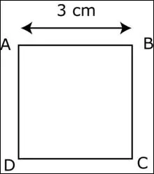 Quel est le p�rim�tre d'un carr� de 3 cm de c�t� ?