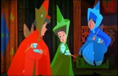 Dans  La Belle au bois dormant , quelle marraine-fe porte une robe rouge ?