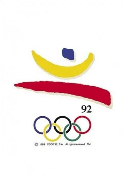 Affiche sobre et souriante pour les J. O. de ...