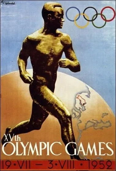 Un globe sur lequel un athlte sprinte pour les JO. de ... .