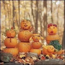 A faire avec les enfants,  partir d'un petit chargement de potirons, des bonshommes d'Halloween,  la manire dont on fait aussi... ?