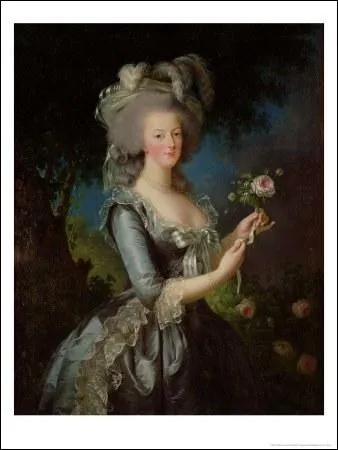 Portrait de Marie-Antoinette  la rose, 1783