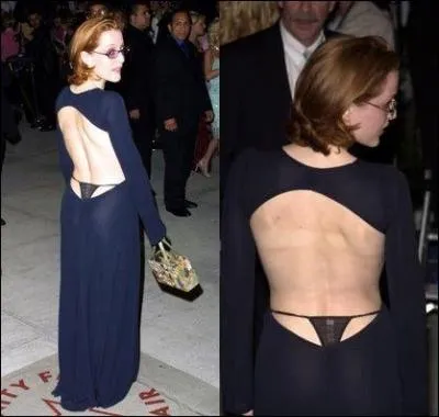 Quelle actrice talentueuse, et plutt rpute pour ses rles classiques ou tragiques, a choisi ici un vtement pour le moins extraordinaire, et d'un got relatif ?